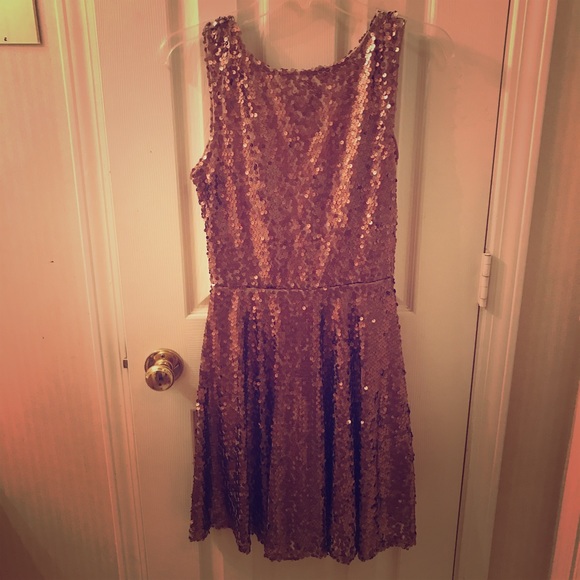 Rose Gold Sequin Dress - Picture 1 of 4